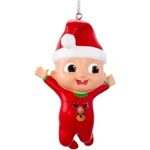 CoComelon JJ With Santa Hat Christmas Ornament NEW
